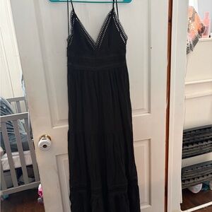 Francesca's Collections Black Lace Maxi Dress